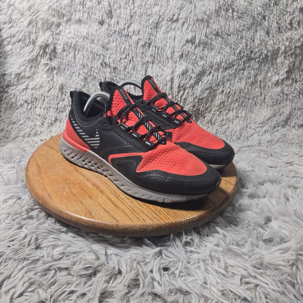 Nike Odyssey React 2 Shield Mens Habanero Red Silver Running Sneaker Size 10